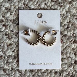 J. Crew Gold Beaded Earrings